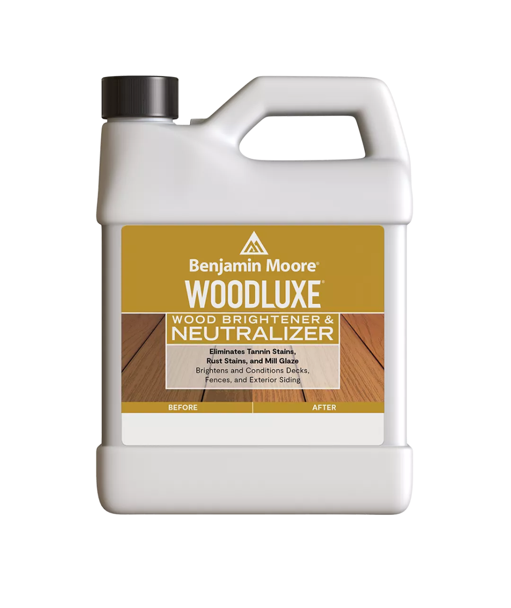 Benjamin Moore Woodluxe Wood Brightener & Neutralizer Gallon available at JC Licht.