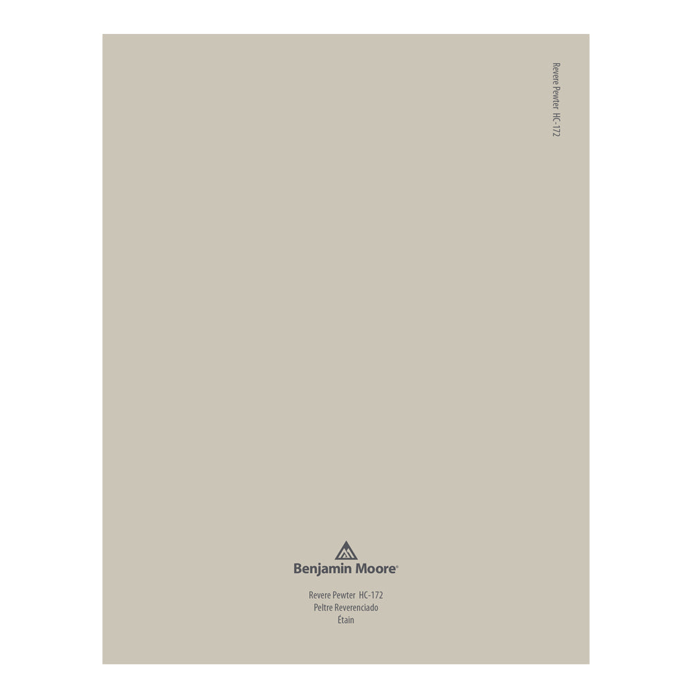 HC-172 Revere Pewter Peel &amp; Stick Color Swatch by Benjamin Moore, available at JC Licht in Chicago, IL.