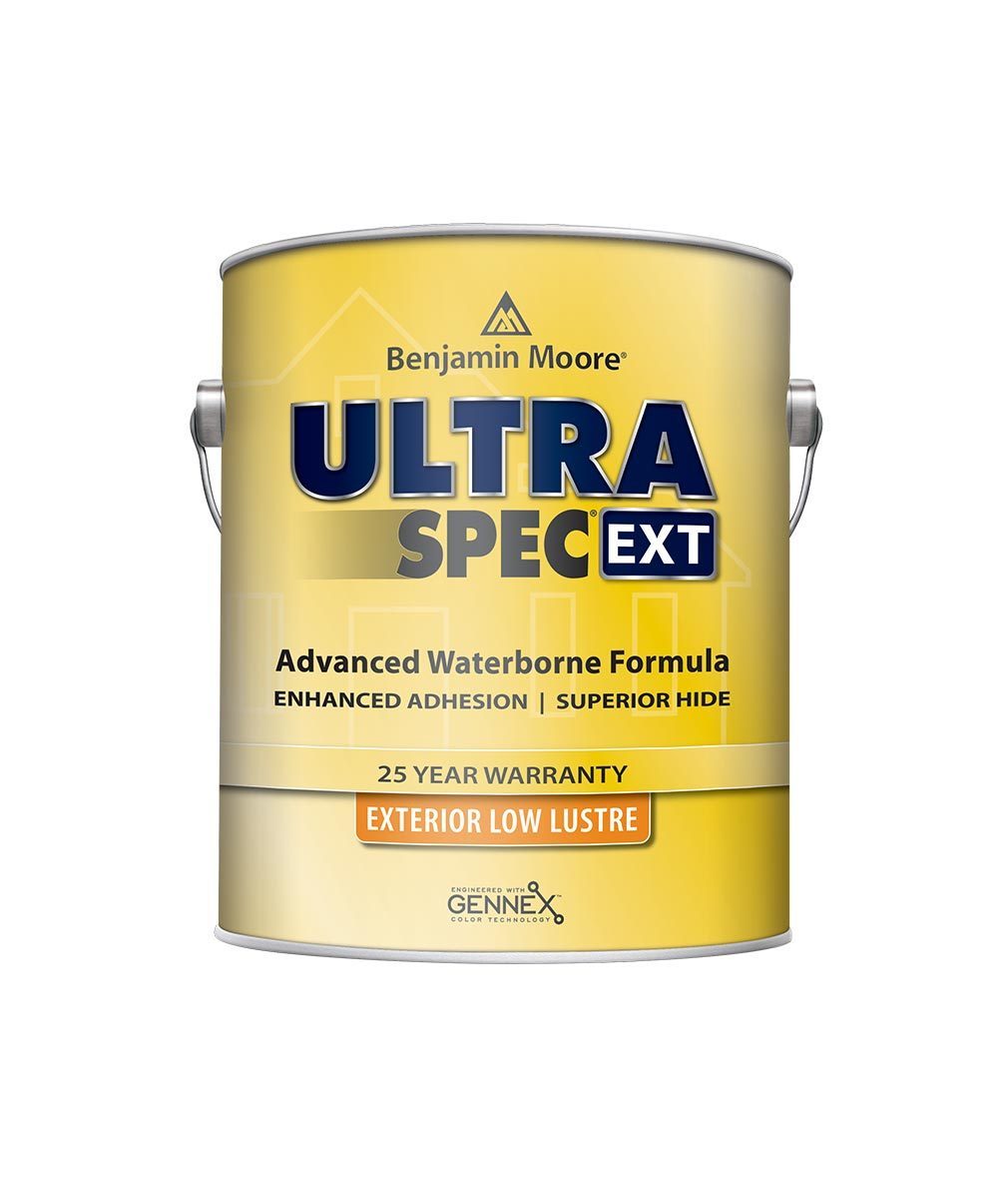 Benjamin Moore Ultra Spec EXT exterior paint in low lustre finish available at JC Licht.