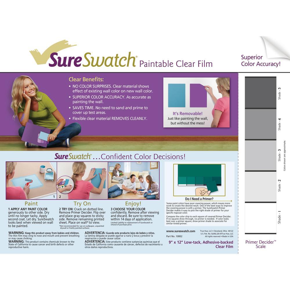 SureSwatch Paintable Clear Film (3 Pack)