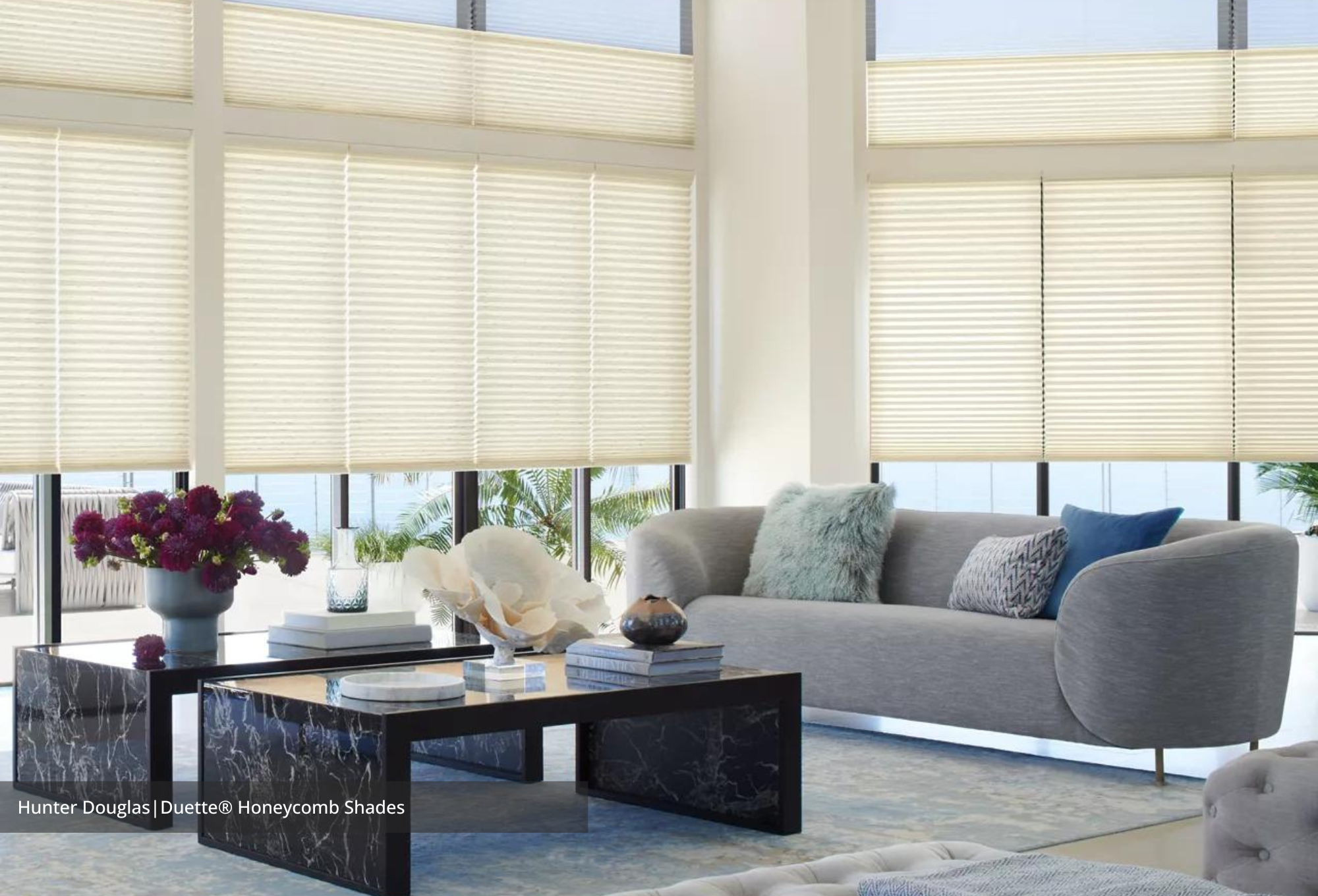 3 Ways to Accent Large Living Room Windows available at JC Licht