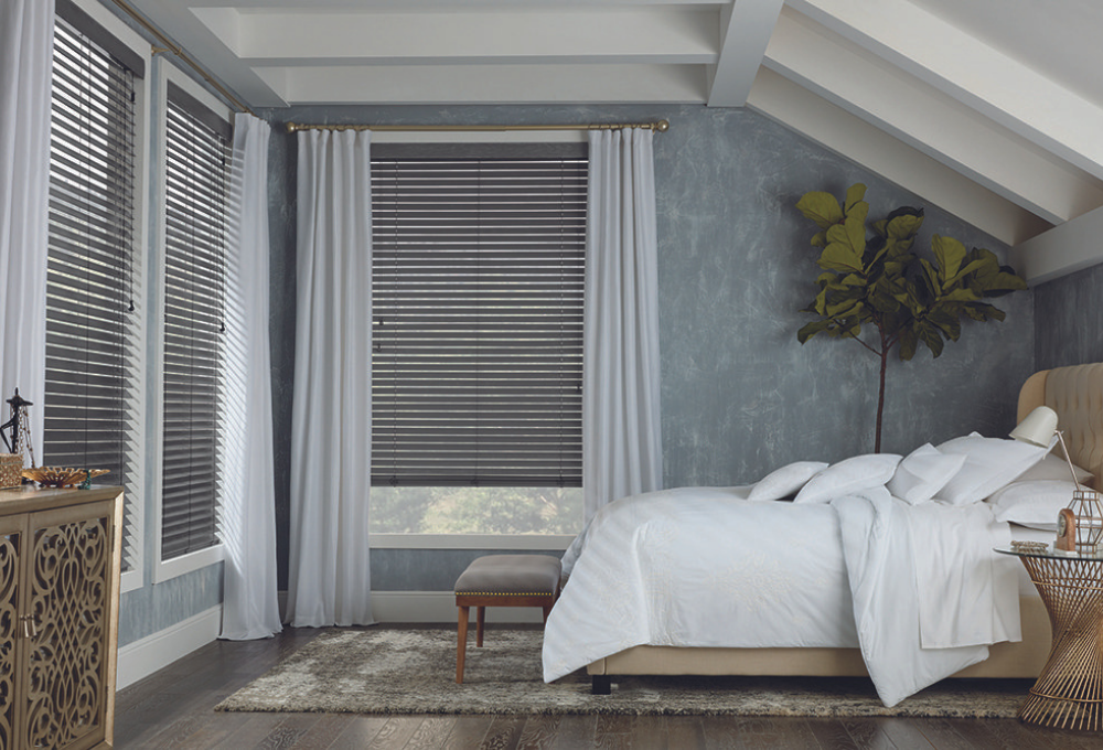 Duette® honeycomb shades from Hunter Douglas, curtains and blinds for bedroom near Chicago, Illinois
