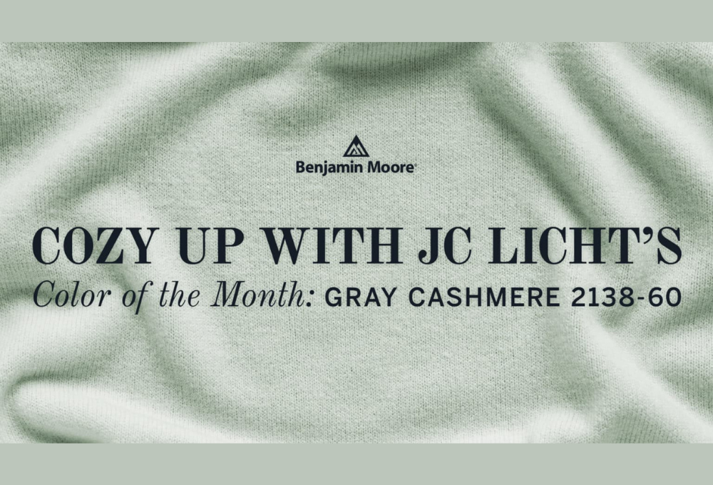 Cozy up with JC Licht's Color of the Month Gray Cashmere 2138-60