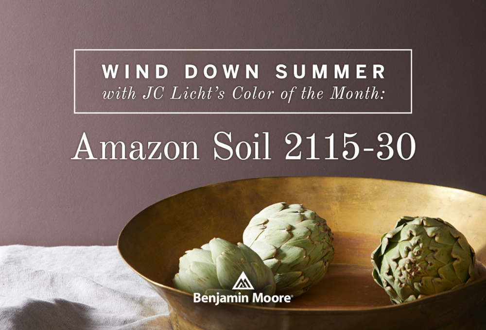 Color of the month: Amazon Soil 2115-30 available at JC Licht in Chicago