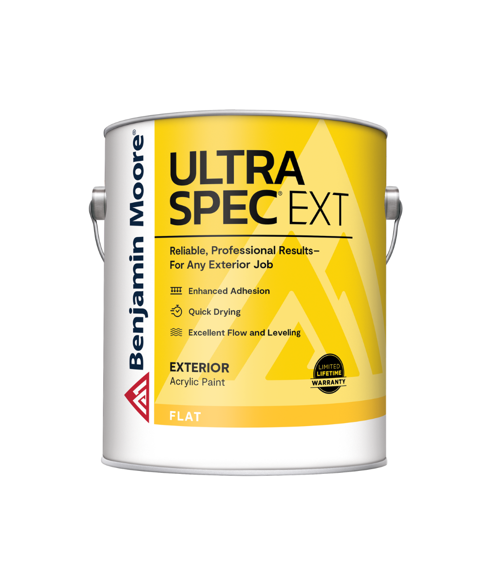 Benjamin Moore Ultra Spec EXT exterior paint in flat finish available at JC Licht