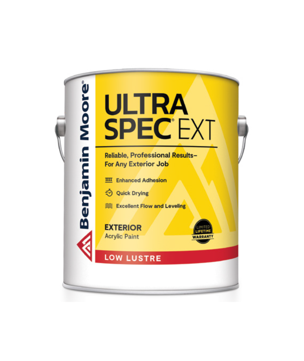 Benjamin Moore Ultra Spec EXT exterior paint in low lustre finish available at JC Licht