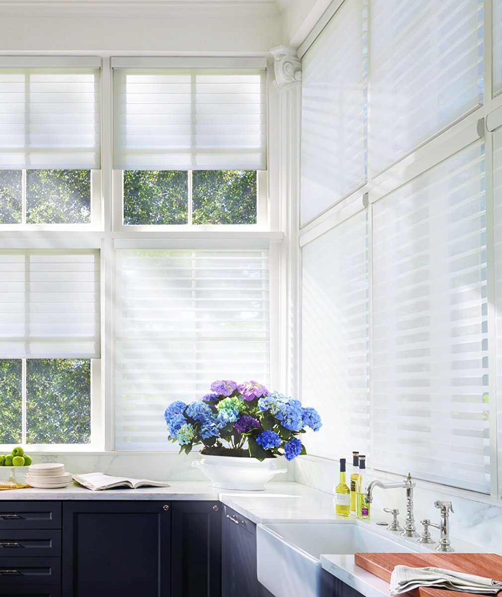 Hunter Douglas Window Treatments Silhouette Kitchen. Available at JC Licht in Chicago, IL