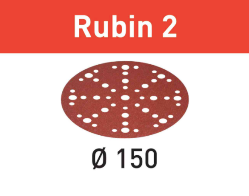 Abrasive sheet Rubin 2 STF D150/48 P60 RU2/50 | JC Licht