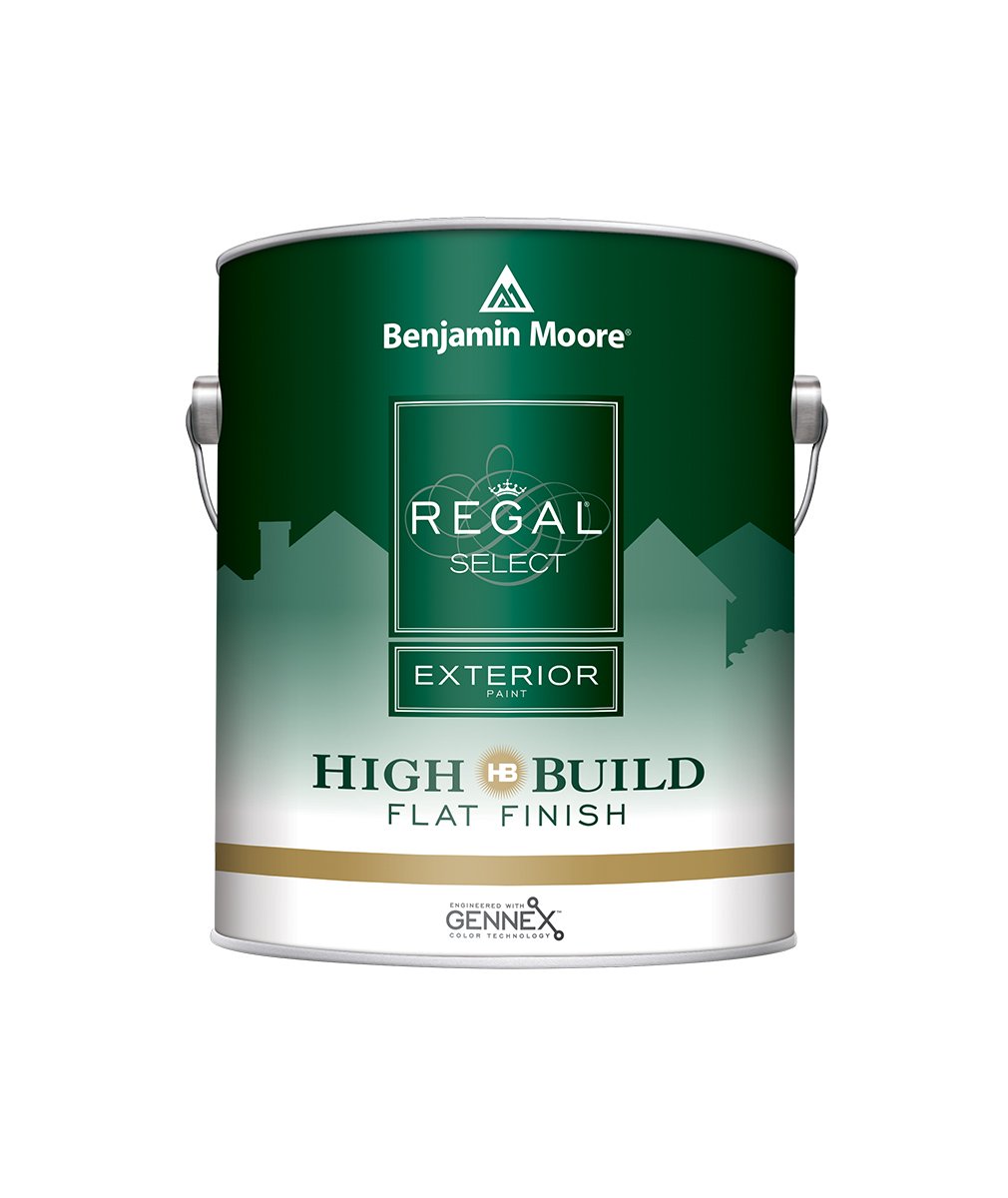 Benjamin Moore Regal Select High Build Flat Exterior Paint Gallon, available at JC Licht.