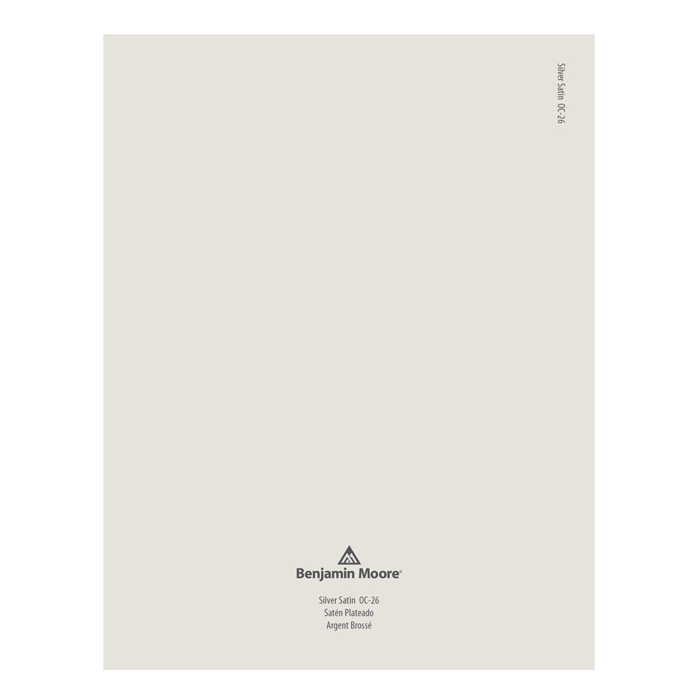 OC-26 SIlver Satin Peel & Stick Color Swatch by Benjamin Moore, available at JC Licht in Chicago, IL.