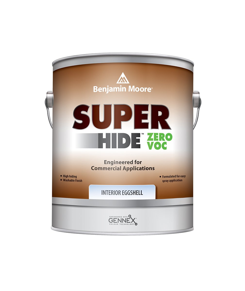 Benjamin Moore Super Hide Zero Eggshell Interior Paint, available at JC Licht.