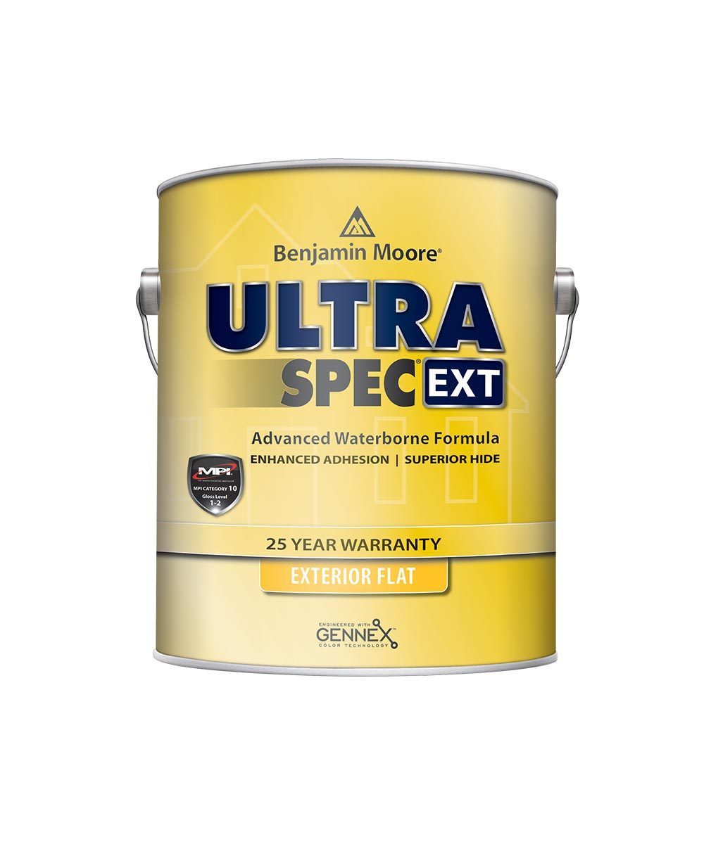 Benjamin Moore Ultra Spec EXT exterior paint in flat finish available at JC Licht.
