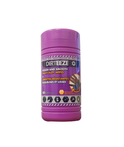 Dirteeze rough and smooth wipes available at JC Litch