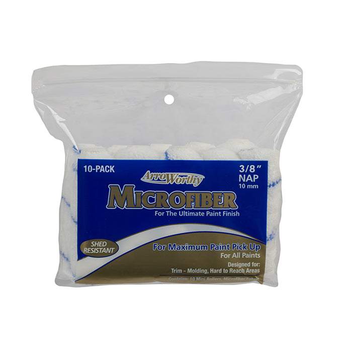 Arroworthy microfiber 4x3/8" rollers in a 10 pack, available at JC Licht in Chicago, IL.