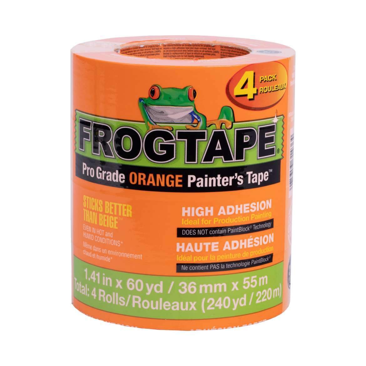 Orange frogtape high adhesion 4 pack, available at JC Licht in Chicago, IL.